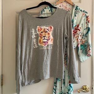 Long Sleeve Open Back Workout Top